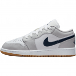Air Jordan 1 Low GS Georgetown Laste tossud Hall Valge Neutraalne Hall 553560-146 35.5