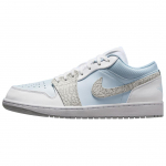 Air Jordan 1 Low SE Blue Tint Olivenahaprindiga Unisex tossud Valge Hall-udu Purjekas IB7692-400 45