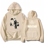 Zzombies Worlds Collide Tour 2025 Kapuutsiga dressipluusid Malachi Barton N&auml;itleja Graafilised dressipluusid Mood Pikkade varrukatega Kapuutsiga pusa Tr&uuml;kiga S khaki