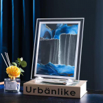 3D Maastiku Liivakella Ornament: Loov voolav liivamaal s&uuml;nnip&auml;evadeks, kontorisse ja laua kaunistuseks