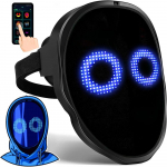 LED-mask Bluetooth-rakenduse juhtimisega Programmeeritav n&auml;gu muutev valgustatud Halloweeni LED-mask -CHINA
