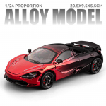 Galvaniseeritud Versioon 1/24 McLaren 720S Sulamist Sportauto Mudel Valatud Metallist Rada V&otilde;idus&otilde;iduauto S&otilde;iduki Mudel Heli ja Valgusega Laste M&auml;nguasi Kingitus punane