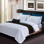 60ndate tikanditega puuvillasatiinist voodipesukomplekt - neli osa Single Duvet Cover 1.8x2.4 (Fits 160x220 Duvet)
