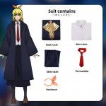 Anime Mashle Raymond Cosplay Kost&uuml;&uuml;m 2025 Naised Mehed Laps Maagiline Mantel Keep Akadeemia Vormiriietus Sinine R&uuml;&uuml; Vormiriietuse &Uuml;likond Pidu KID150