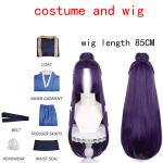 Jinshi Cosplay kost&uuml;&uuml;m Anime Apteekri p&auml;evikud Meeste kimono hommikumantli &uuml;likond peakattega Kusuriya No Hitorigoto riided Comic Coni jaoks XXL blue