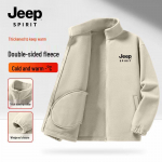 JEEP SPIRIT Meeste paksenenud fliisist k&otilde;rge kraega t&auml;is-lukuga jakk 2XL
