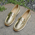 Kuld H&otilde;be Pehme Nahk Naiste Madalad Kingad Mood Vabaaja Platvormkingad Naine Slip-on Lamedad Tennised Daamide Mokassiinid Suurused Pluss 43 39 beige