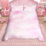 Homewish printsessi lossi tekikottide komplekt t&uuml;drukutele, Kawaii p&auml;kapikk vikerkaare tekikoti komplekt, kirsikujuline s&uuml;damega lilleline voodipesukomplekt DE XS 100x135cm 2pcs&set