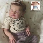 50cm Elav Reborn Beebi Nukud Laura Realistlikud Silmad Kinni Magav T&uuml;druk Uus&uuml;ndinu Nukk 3D K&otilde;rge V&auml;rviga Maalitud Nahaga Simulatsiooninukk Laste S&uuml;nnip&auml;evakingitus cloth body