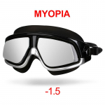 Copozz Miinusprillidega Ujumisprillid Veekindlad Udunevad UV-kaitsega Silikoonist Peegeldatud Suure Raamiga Unisex Sport M&uuml;oopia Ujumismask