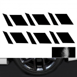 6Pcs Reflective Car Wheel Rim Vinyl Stickers Hash Mark Stripe Racing Wheel Hub Decals for Size 18 - 21 decorative sticker