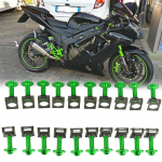 KAWASAKI Ninja 300 EX300 Z300 NINJA Z250 HONDA CBR900RR 1000RR mootorratta katte kruvide jaoks 20tk 6mm kere vedrumutri poldid Orange 20pcs