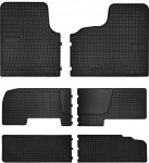 Dywaniki samochodowe gumowe do: Renault Trafic III dostawczy 3 rzędy (2014-) - czarne, dopasowane