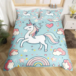&Uuml;kssarviku Voodipesukomplekt T&auml;is Kuninganna, Multikas Vikerkaare Loomade Tekikate Lastele T&uuml;drukutele S&auml;tendav &Uuml;kssarviku Tekikate Kawaii Tekikate EU Single(135x200cm)
