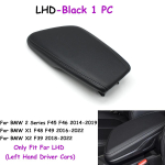 Vasakpoolse rooliga F48 F49 F39 F45 F46 Auto Keskkonsooli Hoiukarp K&auml;etoe Kast Nahkkate Asendus BMW X1 X2 2. Seeriale 2014- LHD-Black 1PC black