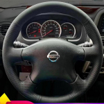 Hand-Stitched Non-Slip black Leather Car Steering Wheel for Nissan Almera N16 Pathfinder Primera Paladin X-Trail 2