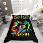 Homewish Laste K&auml;sipalli Tekikott KomplektTeismeliste Spordi Voodipesu KomplektV&auml;rviplekkidega Voodipesu Komplekt Poistele EU Double(200*200cm)3pcs