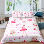 G&uuml;mnaastika Balleti Armastajad Tekikott Komplekt T&auml;is Twin SuurusIlus Siluett Pol&uuml;ester Voodipesu Komplekt Lastele Teismelistele T&auml;iskasvanutele Toa Dekoor EU Single(135*200cm)3pcs