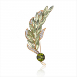 Ladies' crystal wheat brooch, crystal wheat bundle brooch, fashion accessory.