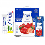 Sensodyne Fresh Mint Sensitive Toothpaste 100g & Chunzhen Strawberry Yogurt 200g x 10 Bundle