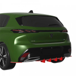 Tagaspoiler 2022-2025 Peugeot 308 Allure'ile - Auto v&auml;lisosa tarvik must
