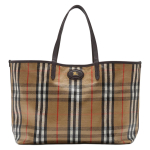 Burberry Highlands Logo Tr&uuml;kiga Ruuduline Disain Puuvillane Toidukott Naiste Toidukotid Beež 81122221 Basic Set (Bag+Dust Bag) black