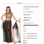 Egiptuse Kuninganna T&auml;iskasvanud Naiste Kost&uuml;&uuml;m - Etniline Vaarao Cosplay Halloweeni v&otilde;i Vana-Rooma Printsessi Teema jaoks Extra Large