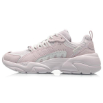 Li Ning Moonchaser Cushioning Slip Resistant Abrasion Resistant Low top Sports Casual Shoes Women's Pink White AGLQ248-2 35.5