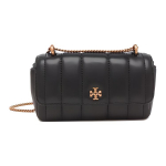 Tory Burch Kira Double T logo magnetilise kinnitusega klapiga nappa nahast miniristkorralik kott Naiste &otilde;lakott Must 142567-001 Basic Set (Bag+Dust Bag)