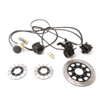 Eesmised ja tagumised h&uuml;draulilised ketaspidurite peasilindrid, pidurisadulad, piduriketaste komplekt 150cc Hammerhead Trailmaster kardide, go-karti, ATV osadele