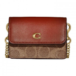 Coach Classic Monogram C Logo Kett-ristkorpuskott Naiste kotid Pruun C7211-B4NQ4 Basic Set (Bag+Dust Bag)