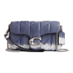 Coach Tabby 19 tepitud tie-dye prindiga Napa nahast &otilde;la-crossbody kott V&auml;ikesed naiste kotid Kesk&ouml;&ouml;sinine mitmev&auml;rviline CU142-LHNI9 Basic Set (Bag+Dust Bag)
