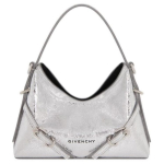 Givenchy Voyou Eemaldatava &Otilde;larihmaga Metallpandlaga Lamineeritud Nahast &Otilde;la-Crossbody T&otilde;mblukuga Kott Nano Naiste K&auml;ekotid Heleh&otilde;be BB60NHB26C-934 Basic Set (Bag+Dust Bag)