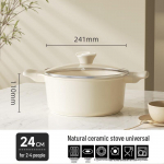 REDCHEF 24cm Valge Keraamiline Supipott