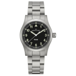Hamilton Khaki Field Series Kvartsliikumisega 50M Veekindel Kell 38mm Must T&auml;hikuga Roostevabast Terasest K&auml;ev&otilde;ru Unisex Kellad H&otilde;bedane H69401130 Black Dial