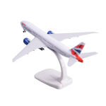 20cm Mudellennuk 777 British Airways Sulamist Metallist Lennuk Rattad Maandumisradadega M&auml;ngulennukid Poistele Suveniirlennuk M&auml;nguasi gray
