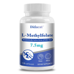L-met&uuml;&uuml;lfoolhape 7,5 mg toidulisand, 120 vegetaarset kapslit pudelis 120 Capsules white
