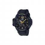 Casio G-SHOCK Seeria Lennundusseeria Klassikaline Kahe anduriga Veekindel ja l&ouml;&ouml;gikindel Helendav k&auml;ekell Kvartsmehhanism Vaigust rihm Jaapani GA-1100GB-1A must