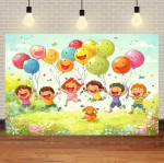 Multikas &Otilde;nneliku Lastep&auml;eva Teemaline Taust Feliz D&iacute;a del Ni&ntilde;o Lastepeo Kaunistus Taustapilt Beebipidu B&auml;nneri Tarvikud 120X90CM