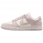 Nike Dunk S&uuml;nteetiline nahk, Nahk Polsterdus Madal &uuml;laosa Rula kingad Naiste Valge Roosa IO4244-100 38.5