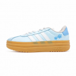 Adidas VL Court Bold Mere sool K&auml;pa muster Libisemisvastane Kulumiskindel Madal top Rula kingad Naiste Sinine Valge IH3083(Team2480-) 37⅓