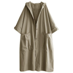 Kevad S&uuml;gis Naiste Trenchcoat &Uuml;hev&auml;rviline Lahtine Kapuutsiga Streetwear Kirjanduslik Stiil &Uuml;he rinnaga Tuulejope &Uuml;ler&otilde;ivas T&ouml;&ouml;le khaki