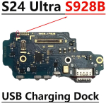 Samsung Galaxy S24 Ultra S928 jaoks NFC Traadita 5G mmWave Valjuh&auml;&auml;ldi Signaal LCD Peamine Antenn Mikrofon Laadimispordi Painduv Kaabel S928B-Dock