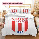 Stoke City FC Muster Voodipesu Kodu Kaunistamine S&uuml;nnip&auml;evakingitus (1 * tekikott + 2 * padjap&uuml;&uuml;ri, ilma s&uuml;damikuta) 135x200cm