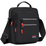 Klassikaline mitmetaskuline spordist &otilde;lakott Vastupidav veekindel nailonist crossbody k&auml;ekott meestele Igap&auml;evane vabaaja kandmine black