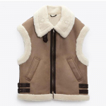 Naiste uus mood Paks soe lambavillast kunstnahast vest mantel Vintage varrukateta taskud Naiste vest &scaron;ikk topsid XS kohv