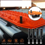 Premium-Performance-klassi Maxtrax MKII taastamis-traktsiooniplaadi kinnituspinni komplekt(4 tk) Integreeritud paroolilukus&uuml;steemiga red