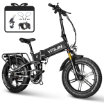 Vitilan I7 Pro 3.0 20 kokkupandav t&auml;isvedrustusega rasvarehvidega elektrijalgratas, 48V 20Ah, 8-k&auml;iguline, h&uuml;draulilised ketaspidurid, abistatud s&otilde;iduulatus kuni 70 km. must