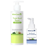 WishCare kolmekordse sidemega &scaron;ampoon ja juuste kasvu seerumi komplekt (250ml+30ml)