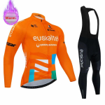 EUSKADI Talvine Soe Termiline Fliisikomplekt Jalgrattariided Meestele Jalgrattas&auml;rk Spordiks Ratsutamiseks MTB Jalgrattariided Maillot Ciclismo Hombre XL